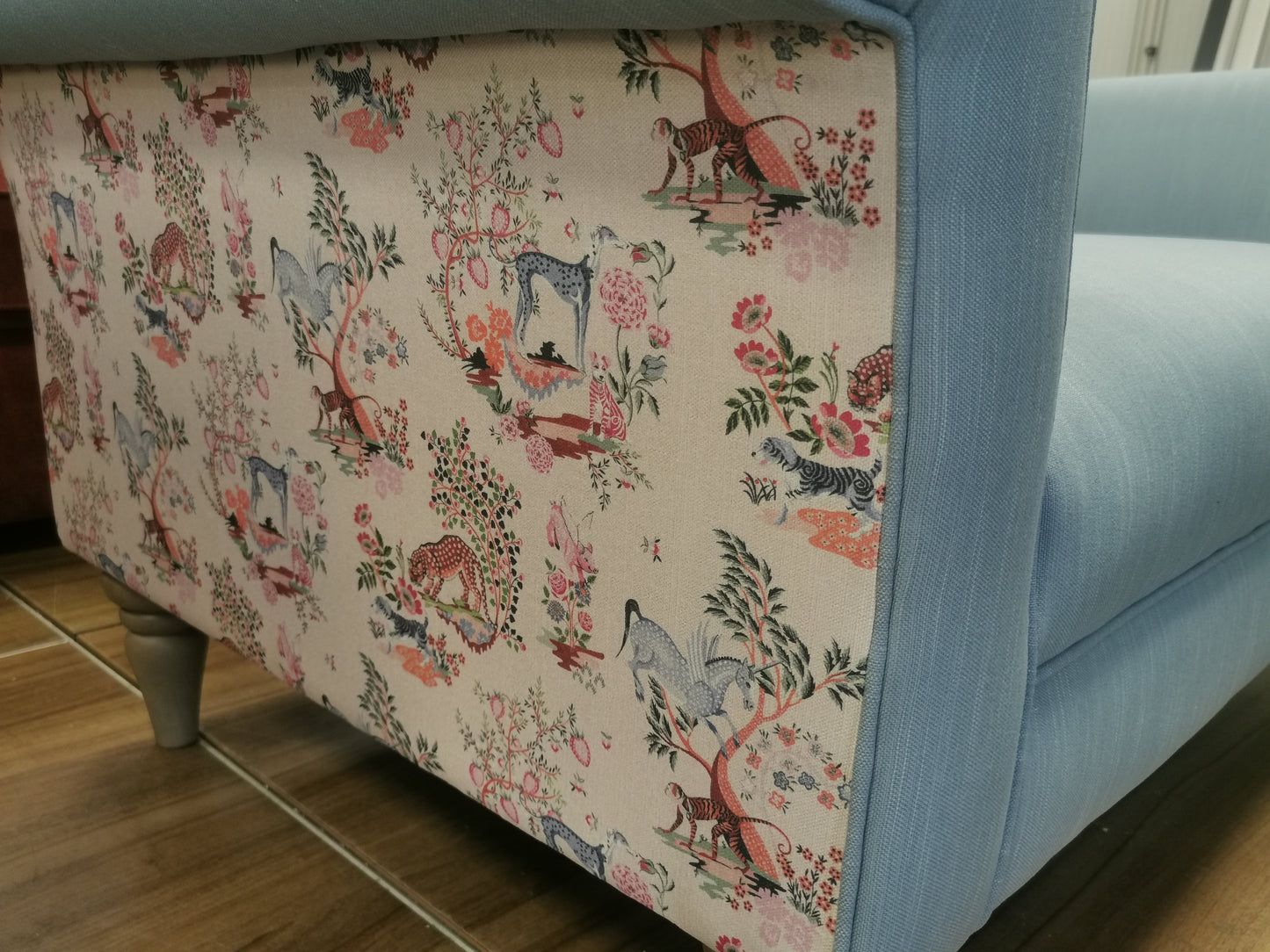 DFS Cath Kidston Painter 2 Seater Sofa In Sky Blue Combination RRP£1229