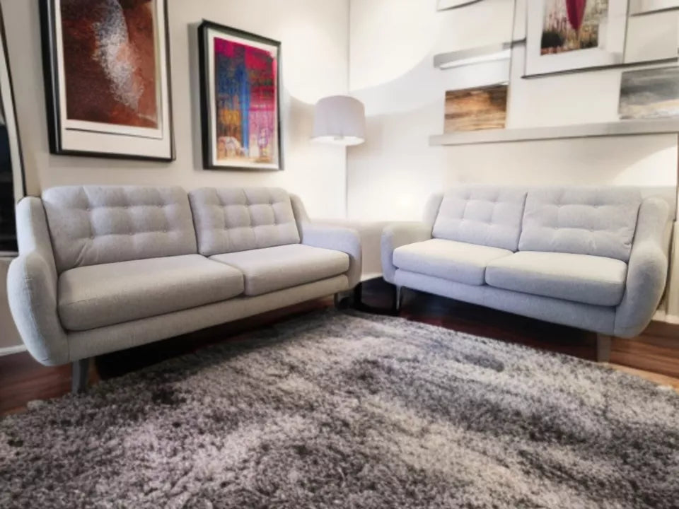 DFS French Connection Camden 3&2 Seater Sofa Grey