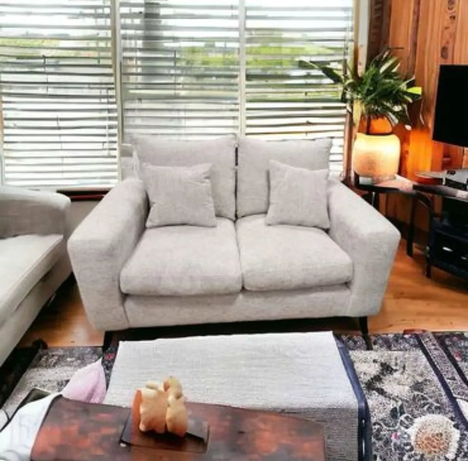 SADLER 2 SEATER SOFA CREAM WEAVE FABRIC RRP £1500