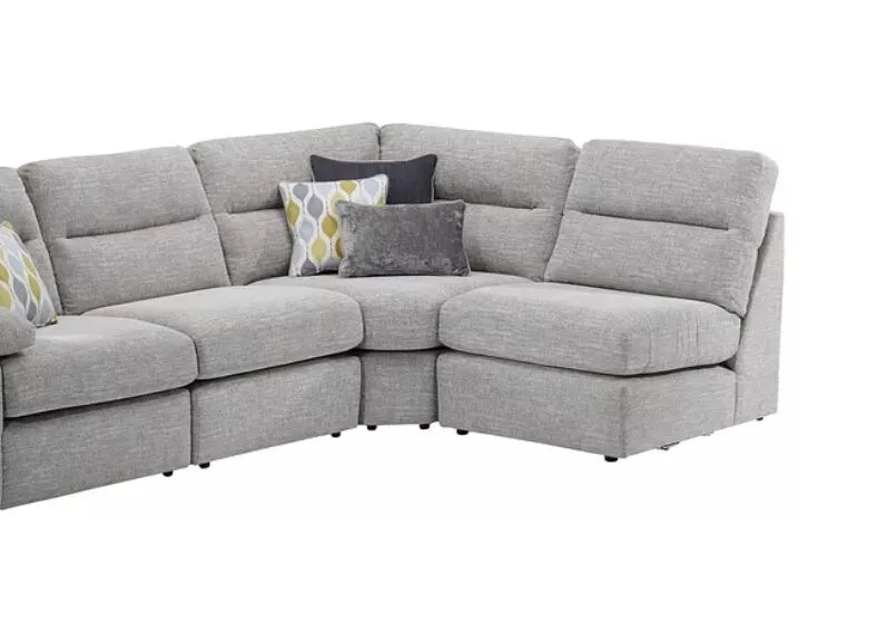 Oak Furniture land Morgan Steel Grey Right Hand Armless Corner Sofa