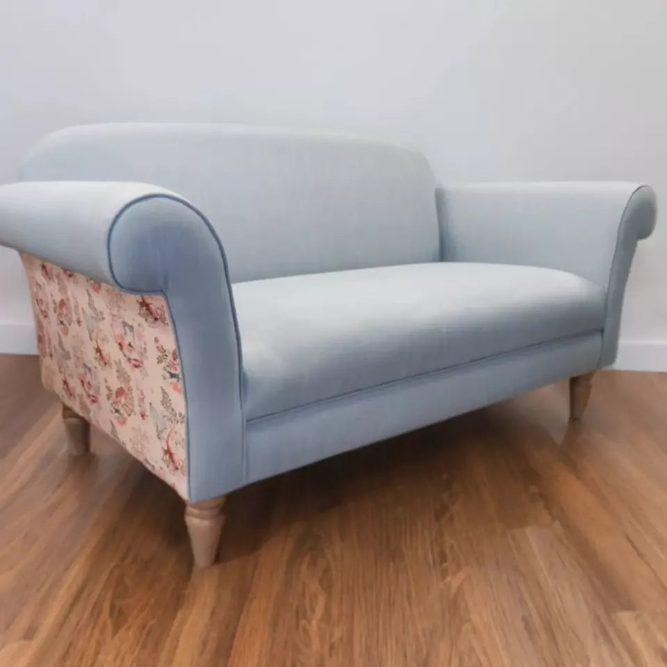 DFS Cath Kidston Painter 2 Seater Sofa In Sky Blue Combination RRP£1229